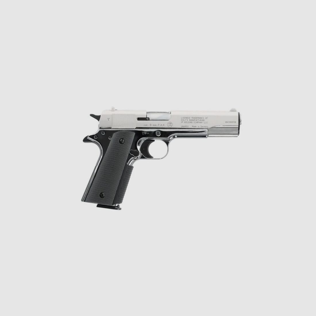 Schreckschusspistole , Colt Government 1911 A1, 9mm P.A.K., chrom