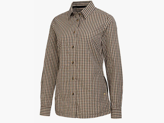 Böcker Bluse Easy Care Comfort Fit Oliv kariert