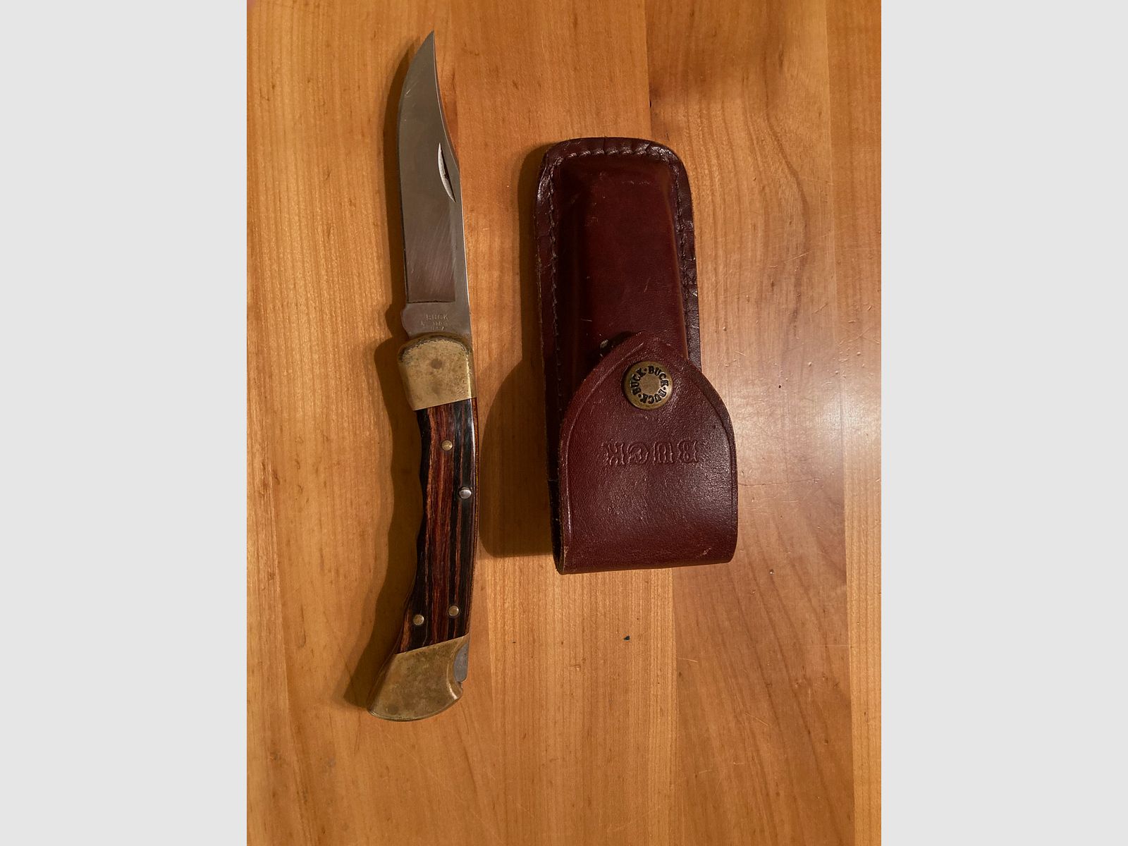 Buck 110 Messer / Taschenmesser mit Lederscheide
