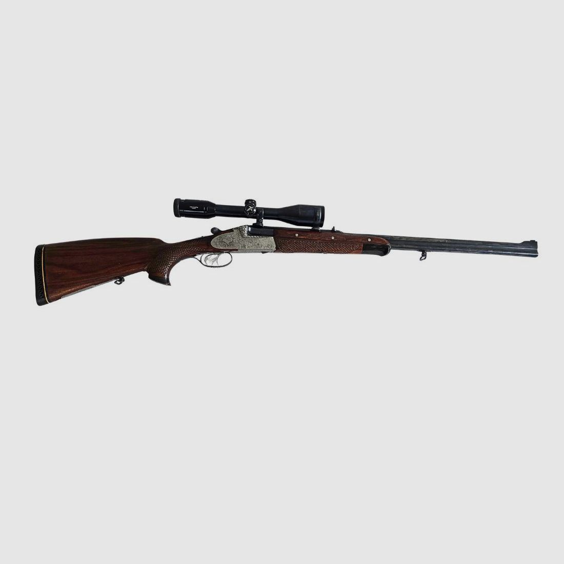 gebr. SODIA Bergstutzen mit lg. Seitenplatten und Schaftmagazin und montiertem SWAROVSKI Habicht 6x42S Abs. 7A, Zustand: Gut Kal. 5,6x50RMag., Bild 1 von 9
