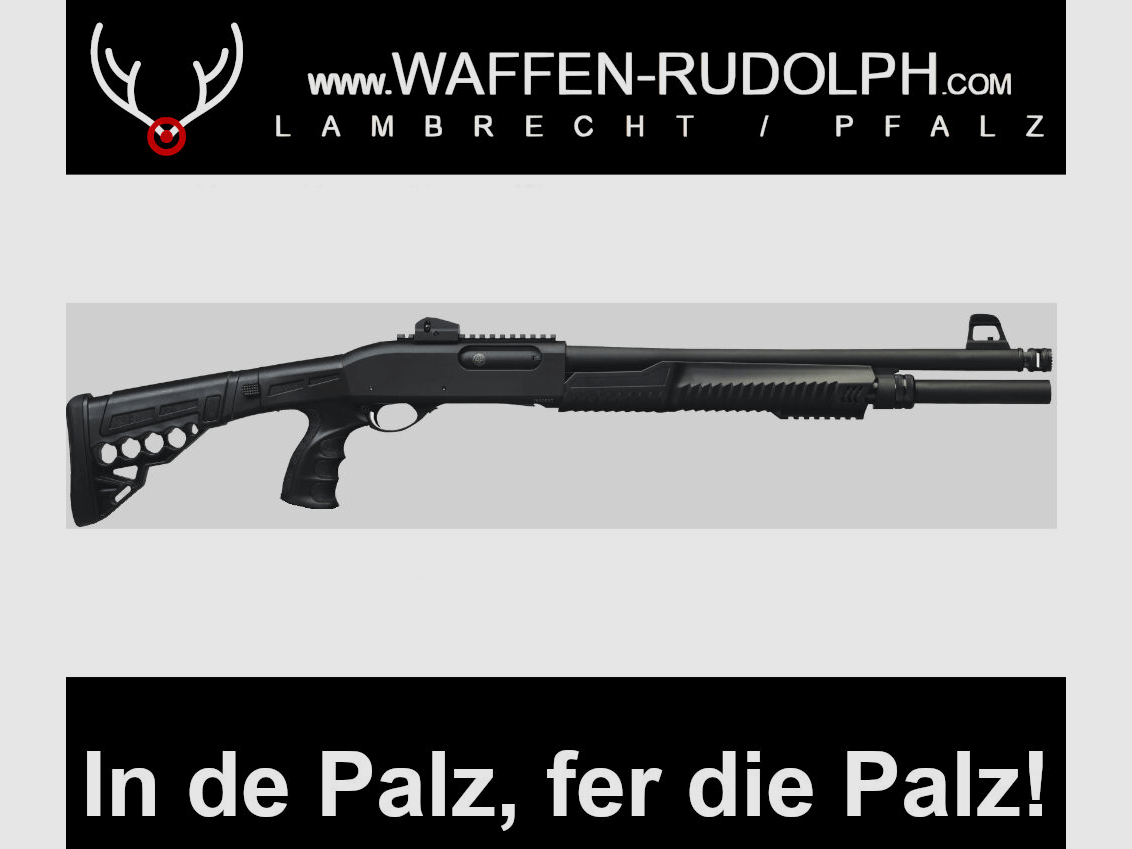 Huglu Victor Tactical Vorderschaftrepetierflinte Kaliber 12/76 *EWB Pflicht ABSOLUTER KNALLER bei WAFFEN RUDOLPH, top Flinte für schmales Geld