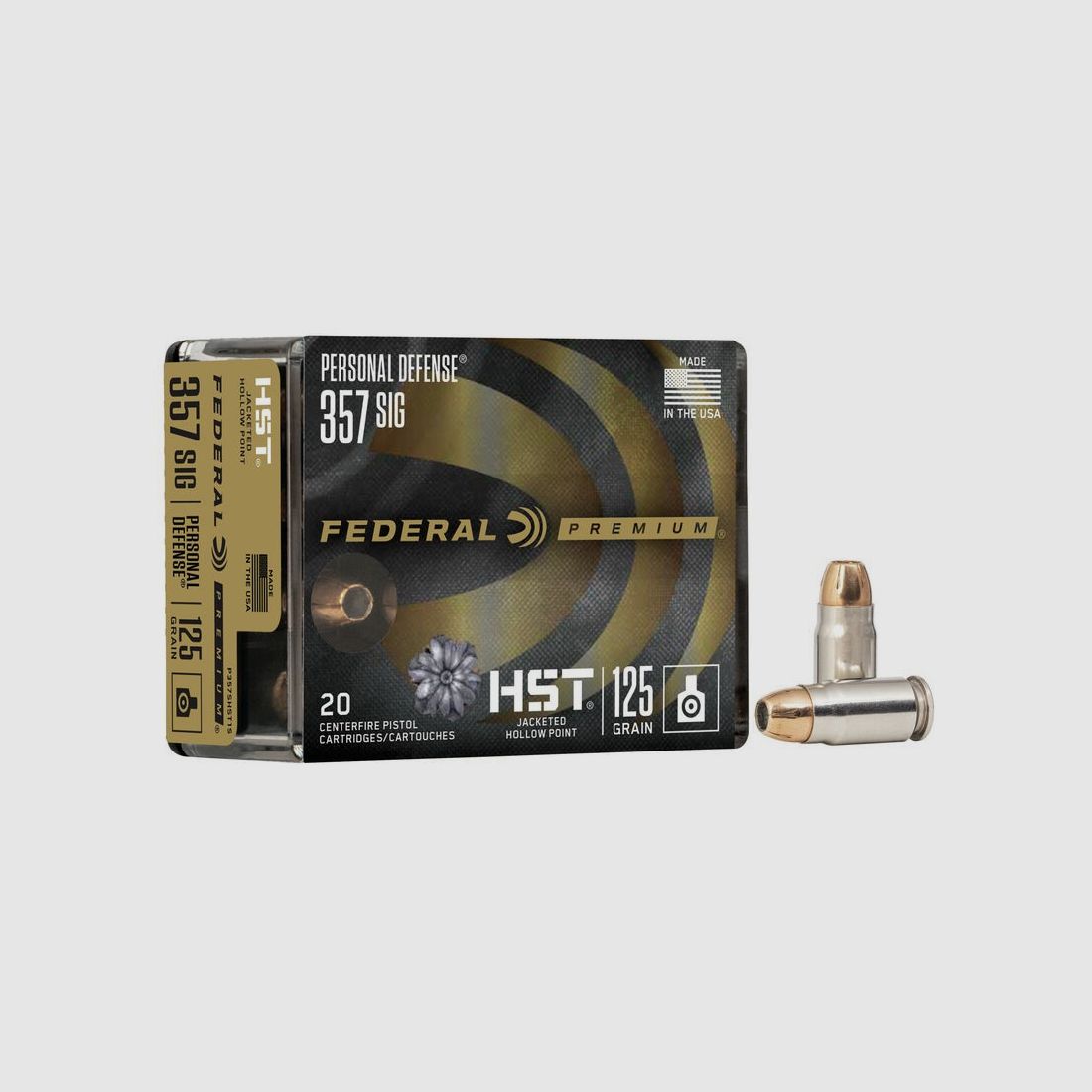 FED P357SHST1 AMMO .357 SIG 125GR HST HP 50/1000