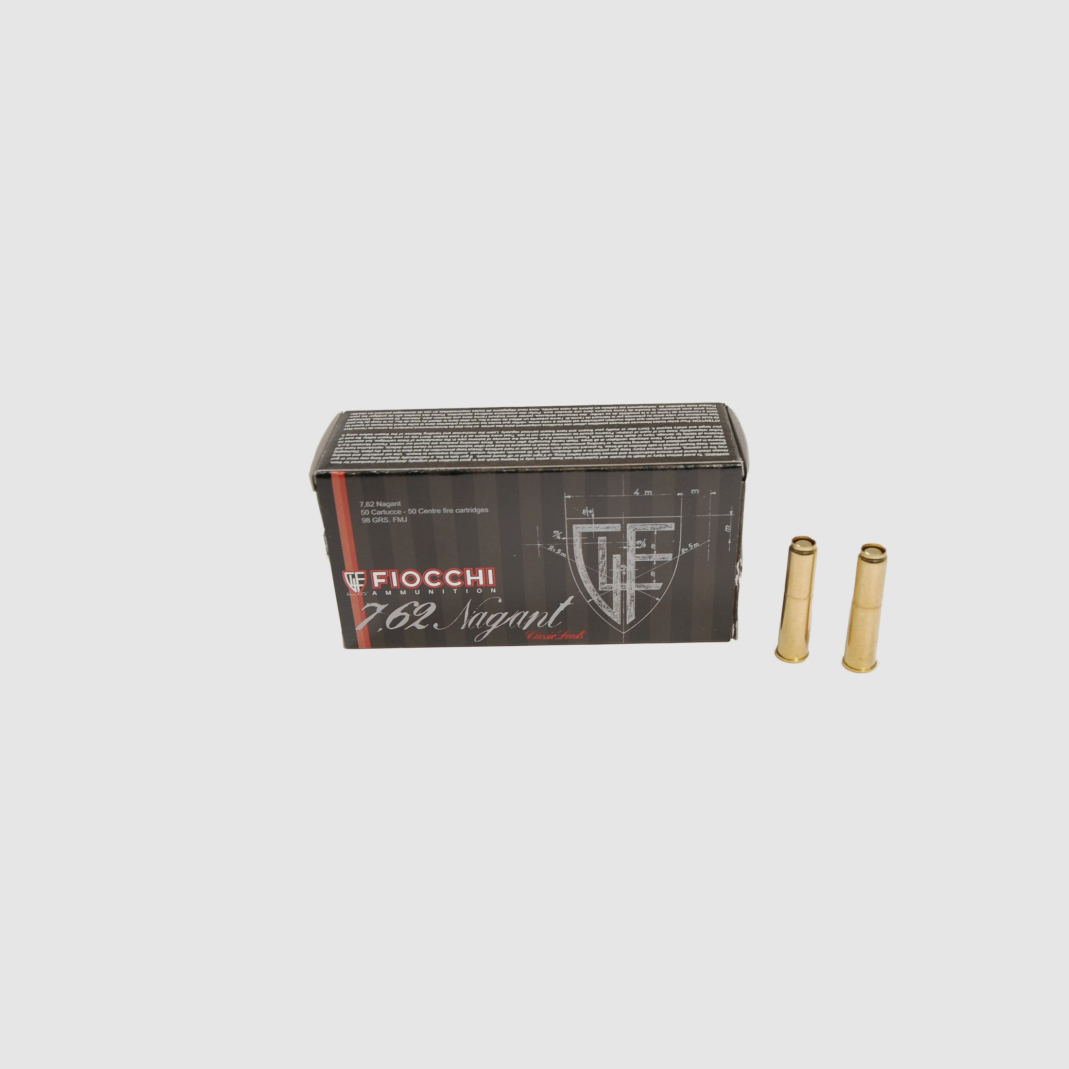 7,62 Nagant FIOCCHI F.M.J. 98 grs