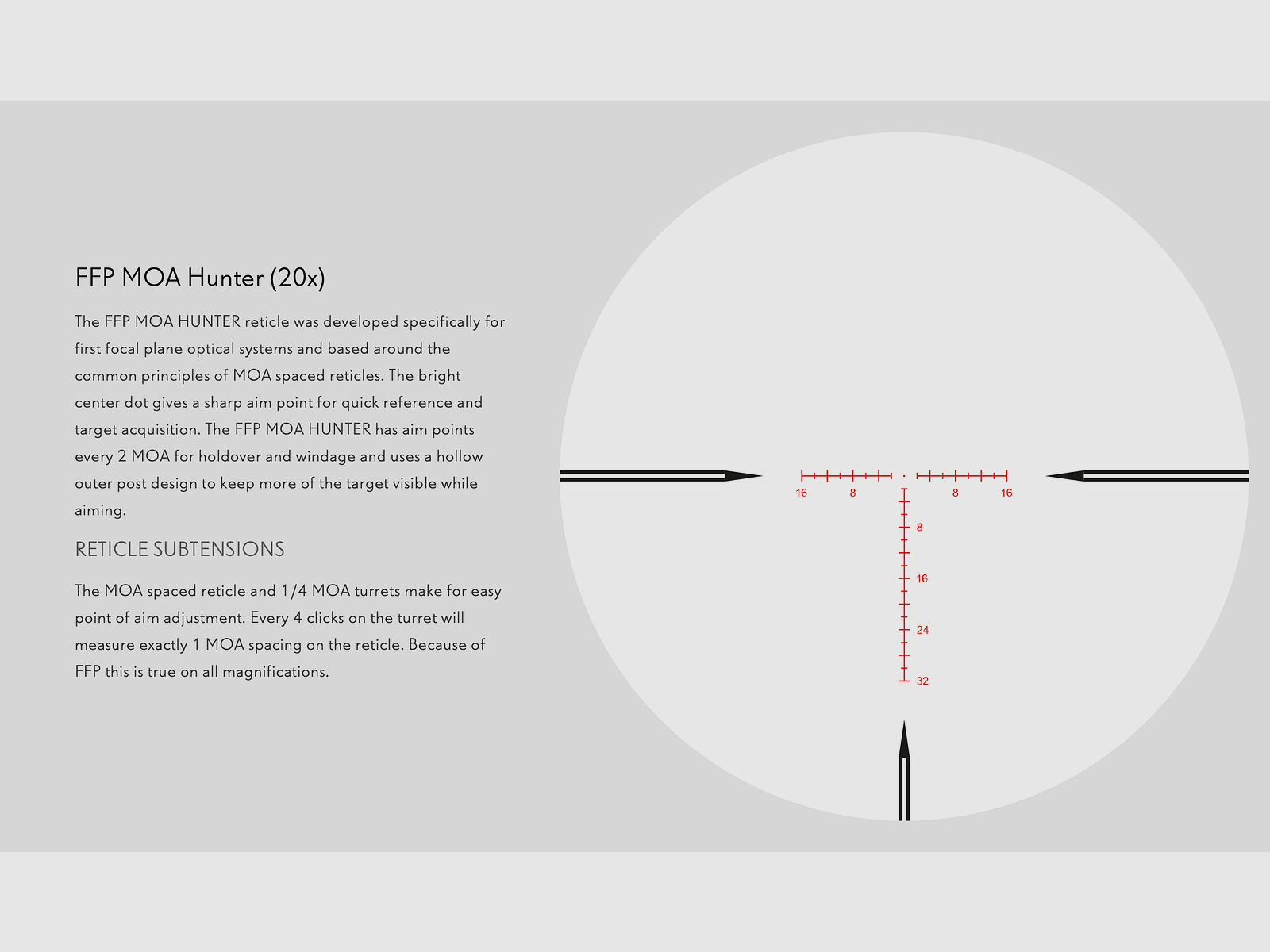 Hawke 18531 Zielfernrohr FRONTIER 30 FFP 4-20x50 MOA JAGD ABSEHEN