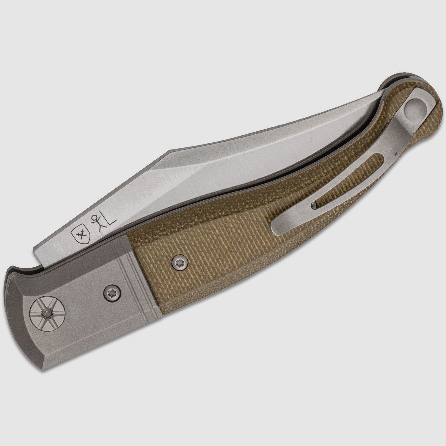 Gitano GT01 CVG, Niolox Clip Point-Klinge, grüner Canvas-Micarta-Griff | 97323