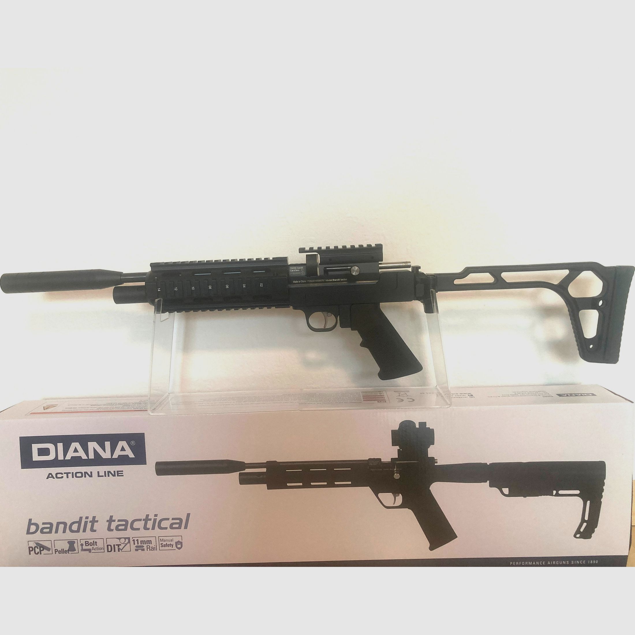 Pistolet à air Karabiner Diana Bandit "Tactical Ultimate" avec chassis en aluminium et crosse pliable style AR15/SIG, F libre dès 18 ans, image 2 sur 7
