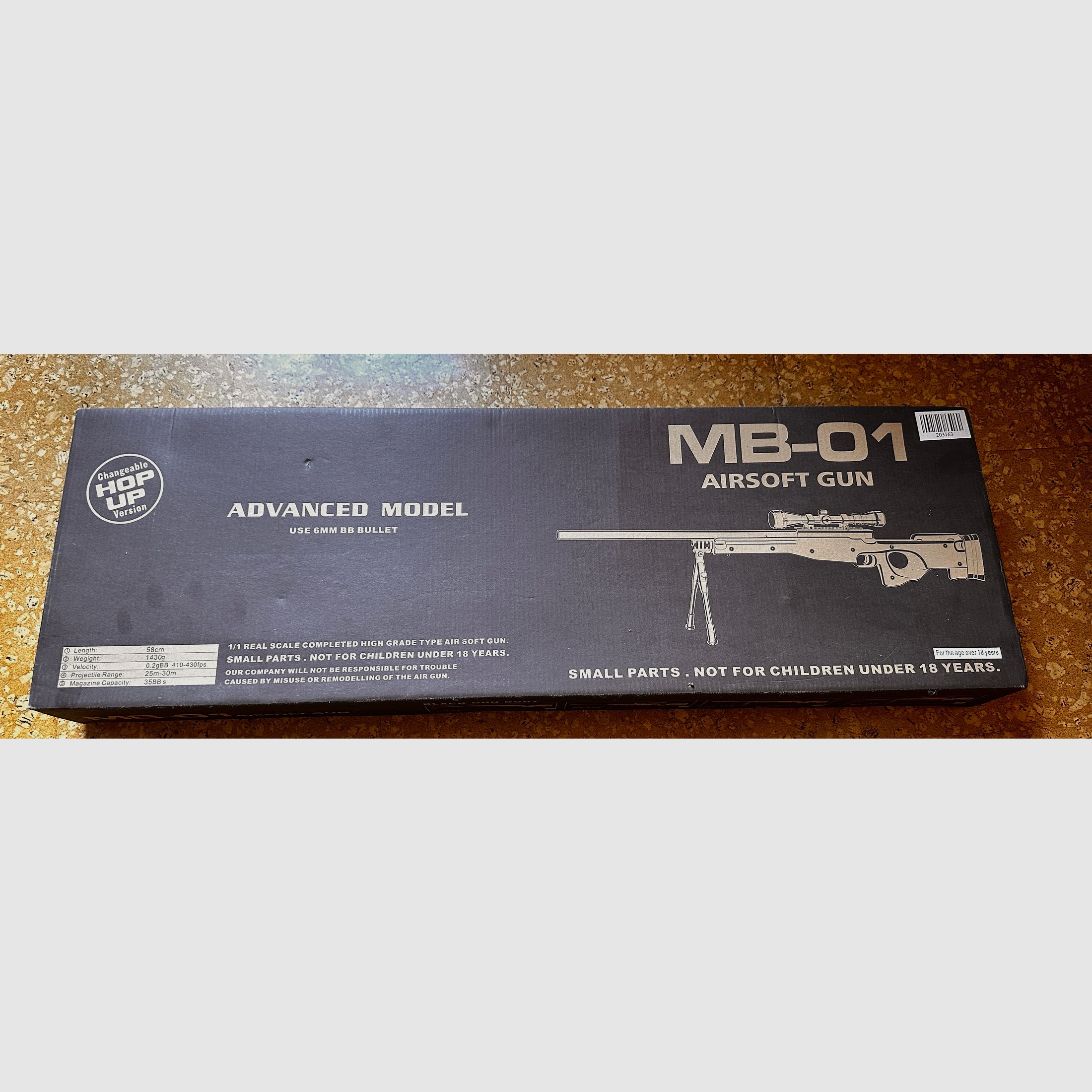 GSG MB01-L96 inklusive Zielferrohr und Zweibein, 1,8 Joule