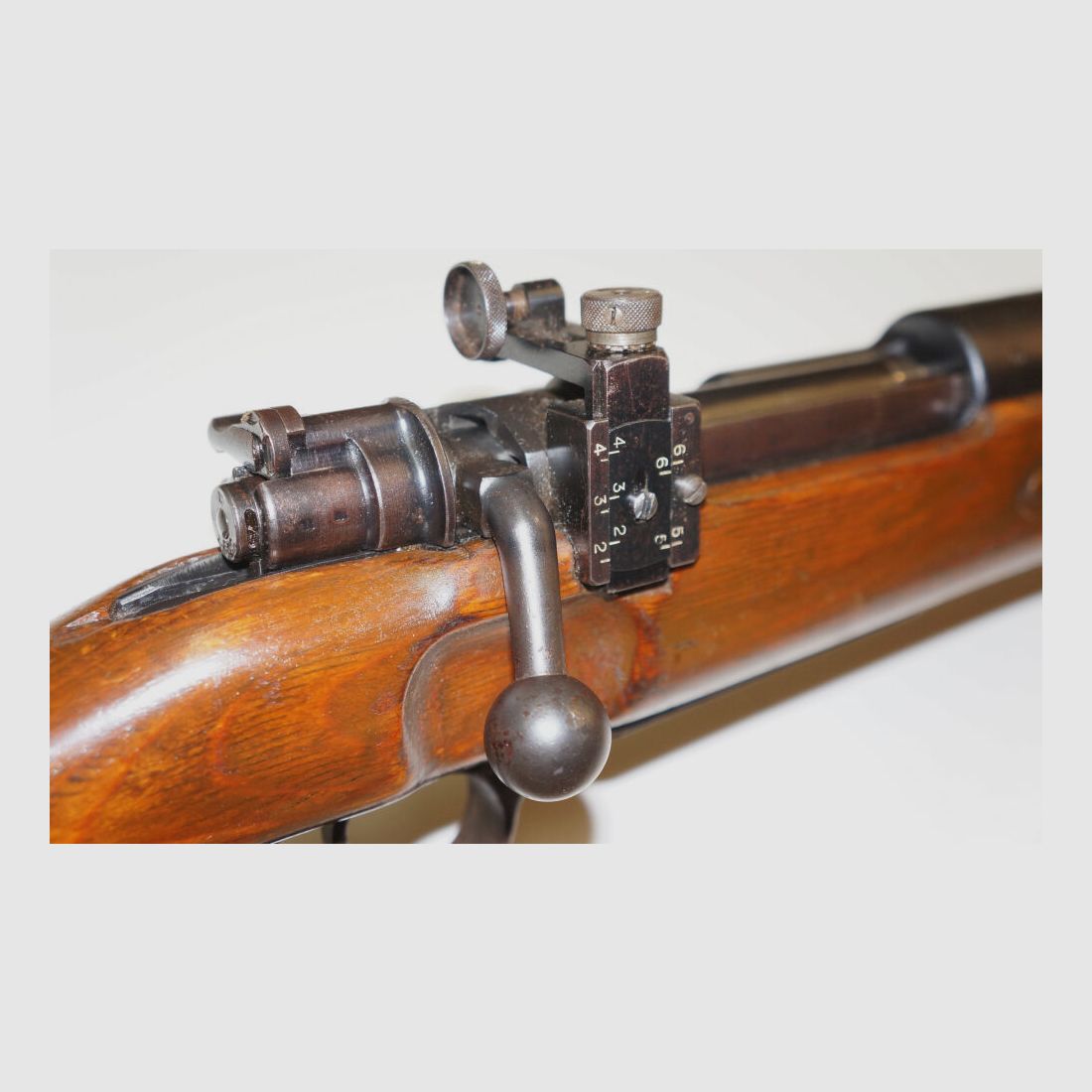 Mauser Werke Oberndorf a.N. Repeating rifle, match rifle byf42 Mauser K98k with long match barrel and diopter, front tunnel 6.5x55SE