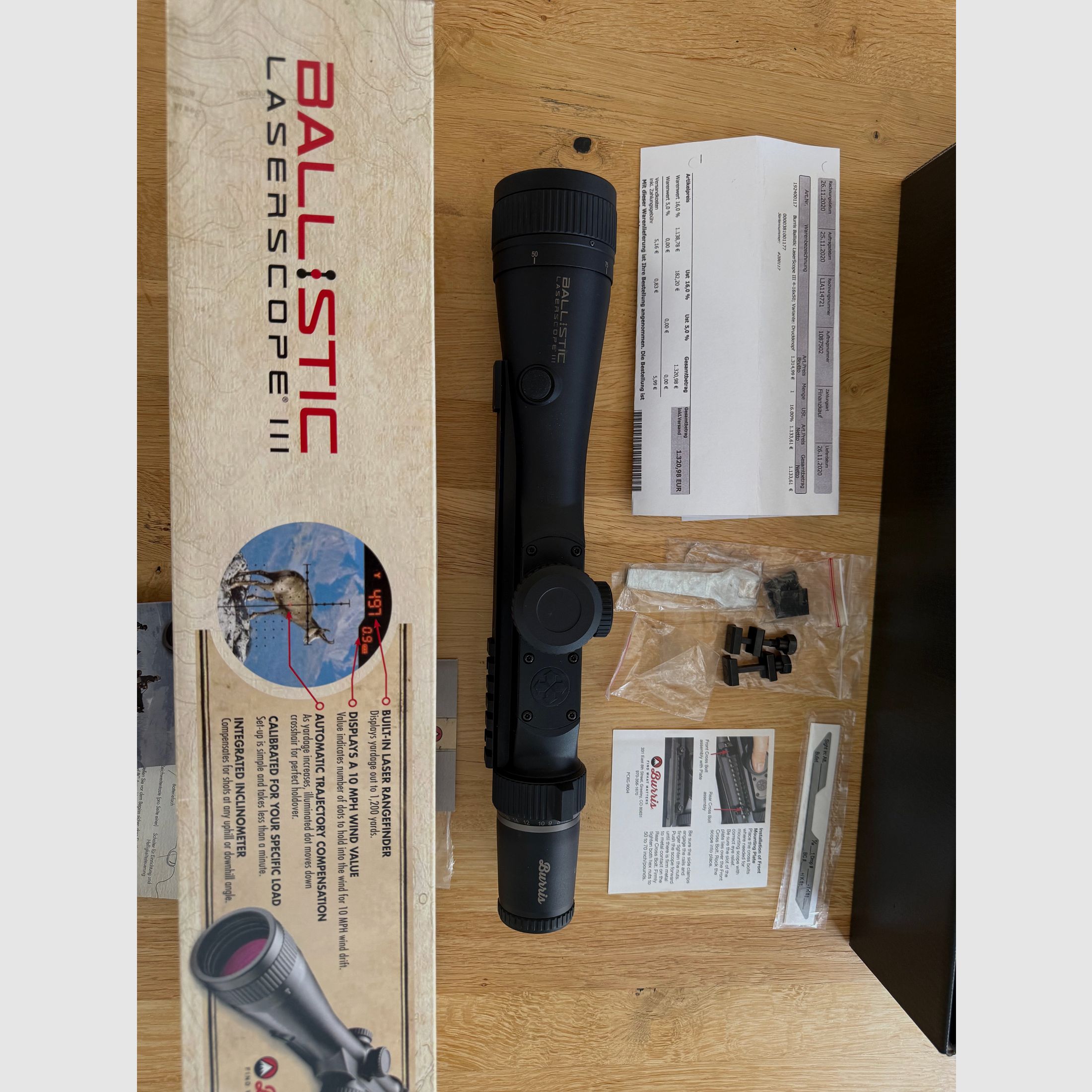 Burris Ballistic Laserscope 3 III 4-16x50 No 308 PRC Tikka 223 Creedmoor FPVO Wärmebild Nachtsicht Leica Swarovski Zeiss Kahles
