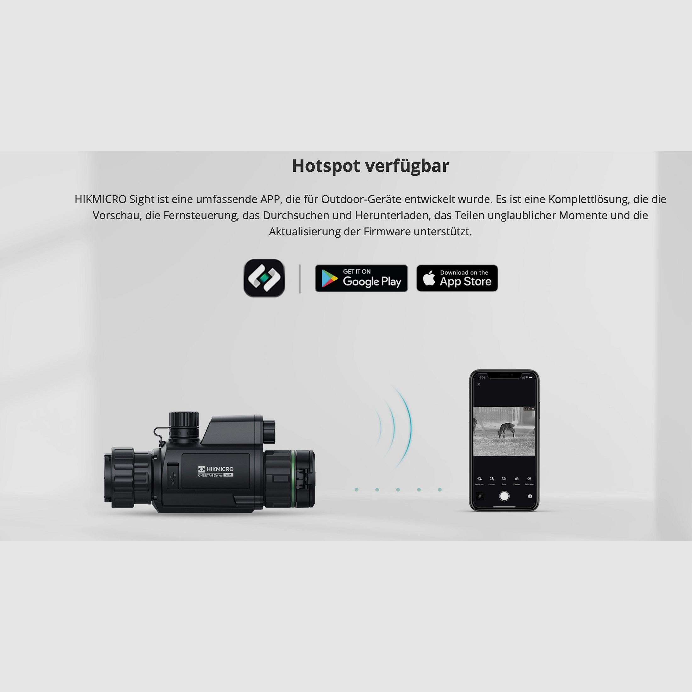 Hikmicro 50-2-075 Clip-On Cheetah C32F 850 nm integrierter IR Strahler