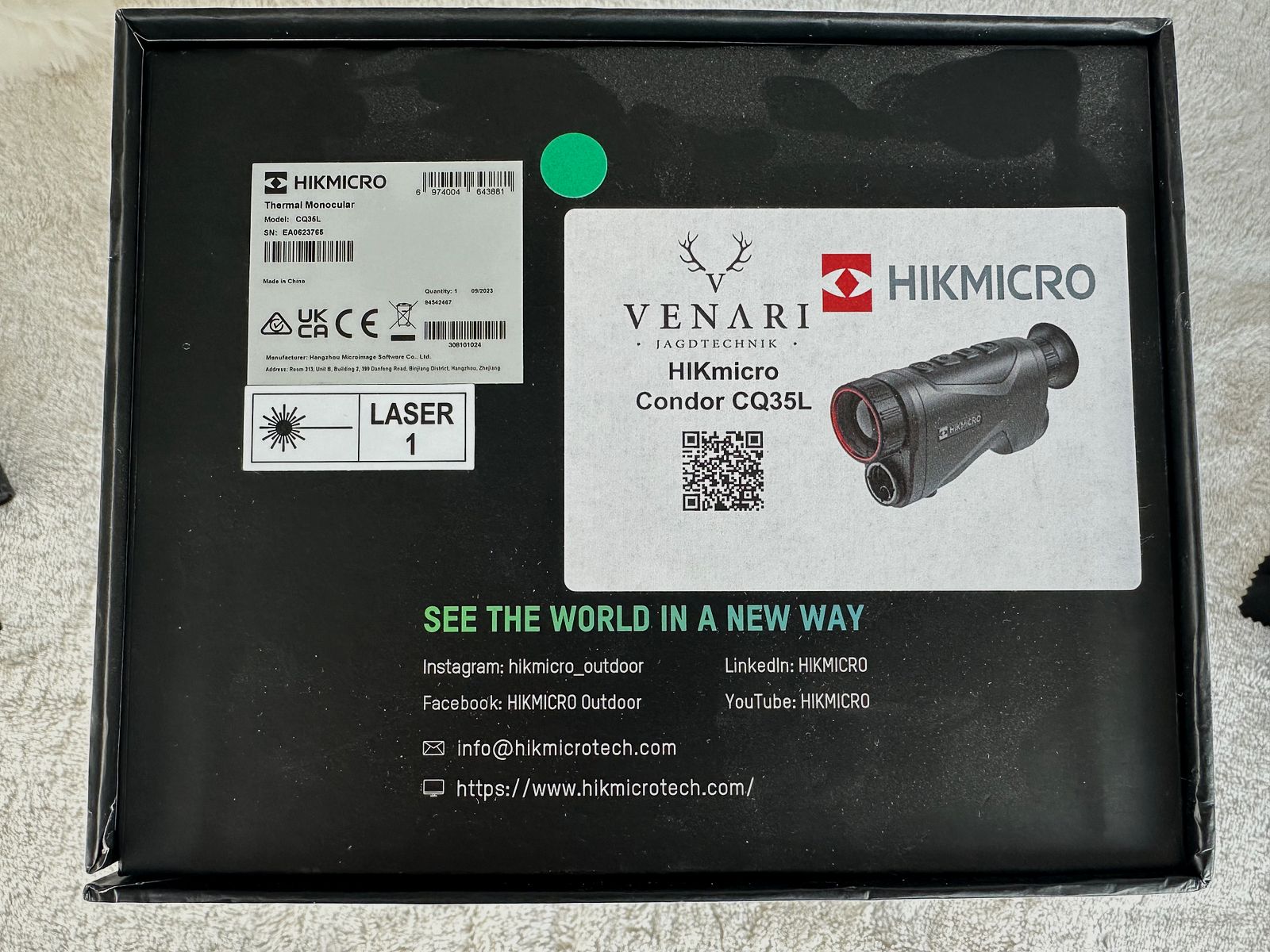 Hikmicro Condor CQ35L Wärmebild Handgerät mit Entfernungsmesser - mit GARANTIE !!!