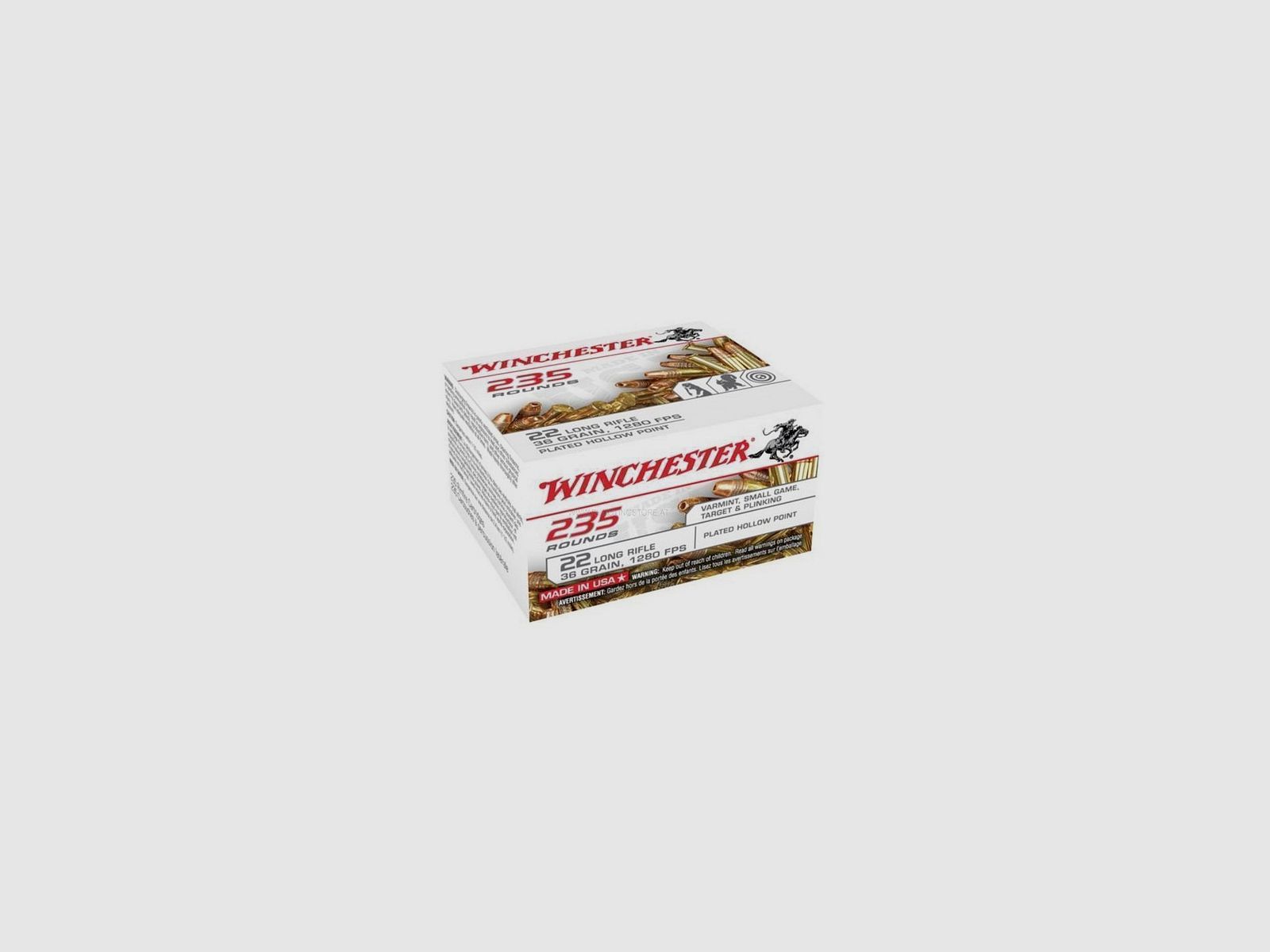 WINCHESTER 22LR 36GRS COPPER PLATED HP 235 STK SCHÜTTPACKUNG
