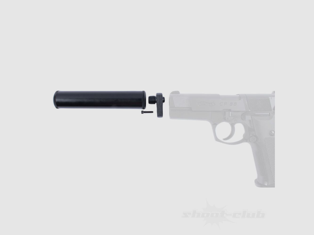 shoXx Schalldämpfer inkl. Adapter Walther CP88 Co2 Pistole