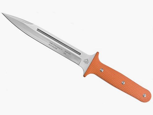 PUMA XP pig sticker 13, Abfangmesser, Orange G10 mit Fischhaut, Kydex Scheide