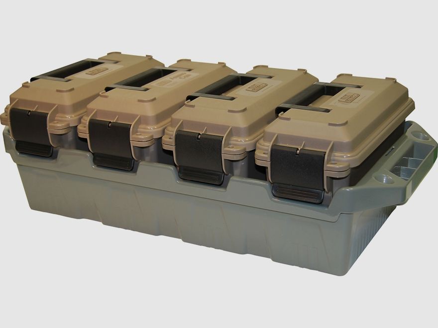MTM 4 scatole per munizioni AC4C terra scura/verde militare