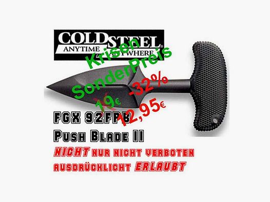 COLD STEEL • FGX Push Blade II • nicht Faustmesser • Pushdagger 92FPB