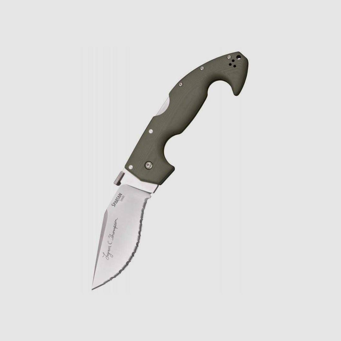 Cold Steel Lynn Thompson Signature Spartan Taschenmesser, S35VN Stahl, Wellenschliff