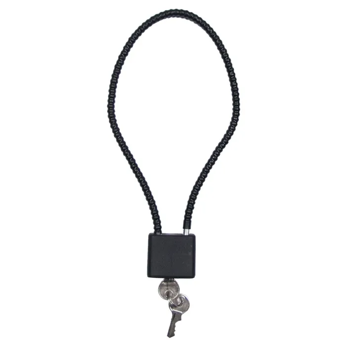 Stalen kabelslot, met 2 sleutels, lengte: 36 cm