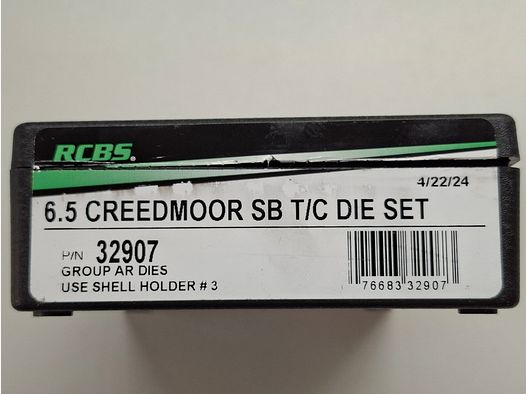 RCBS 6.5 Creedmoor SB T/C die set Small Base for AR