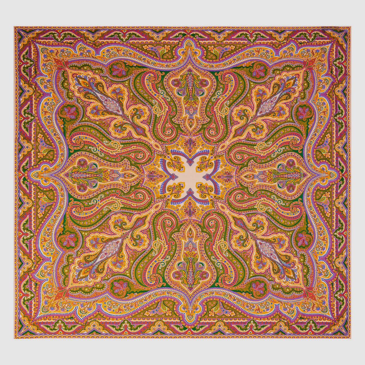 Tuch Cashmere/Seide in Orange, Bild 2 von 3