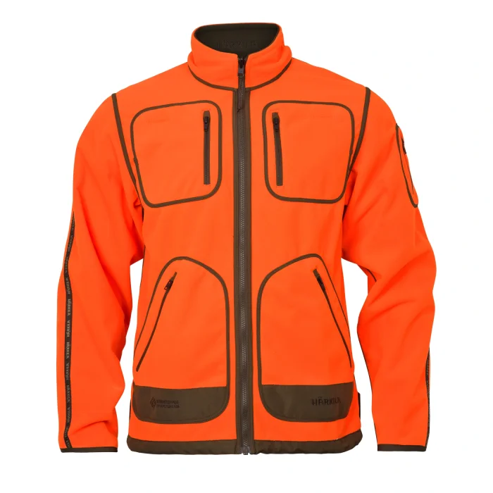Polarowa kurtka dwustronna HARKILA Kamko Blaze rev. fleece - Orange blaze/Willow green GORE-TEX WINDSTOPPER (121933006), zdjęcie 1 z 12