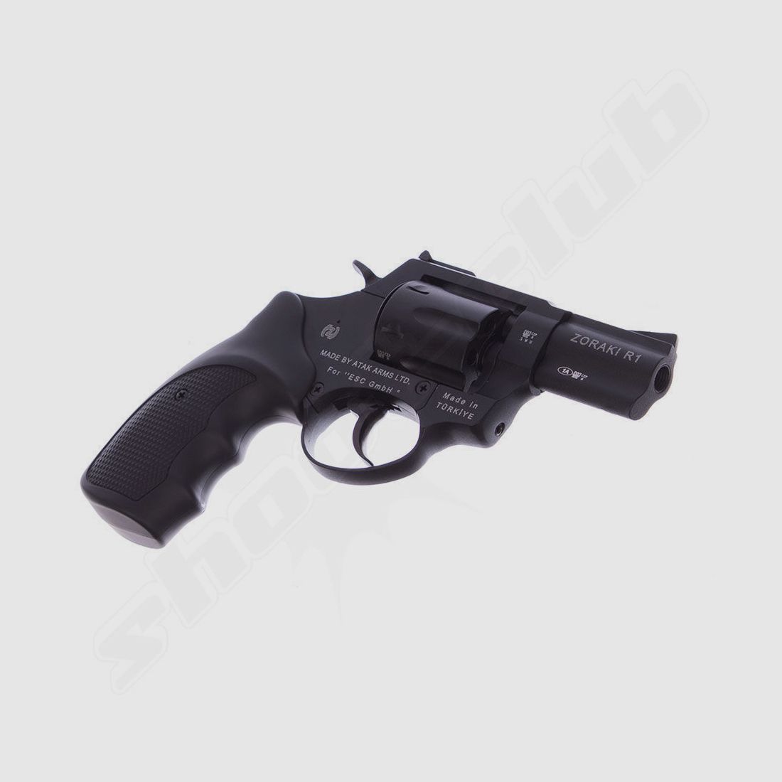 Zoraki R1 Schreckschussrevolver 2,5 Zoll schwarz 9mm R.K. - Set