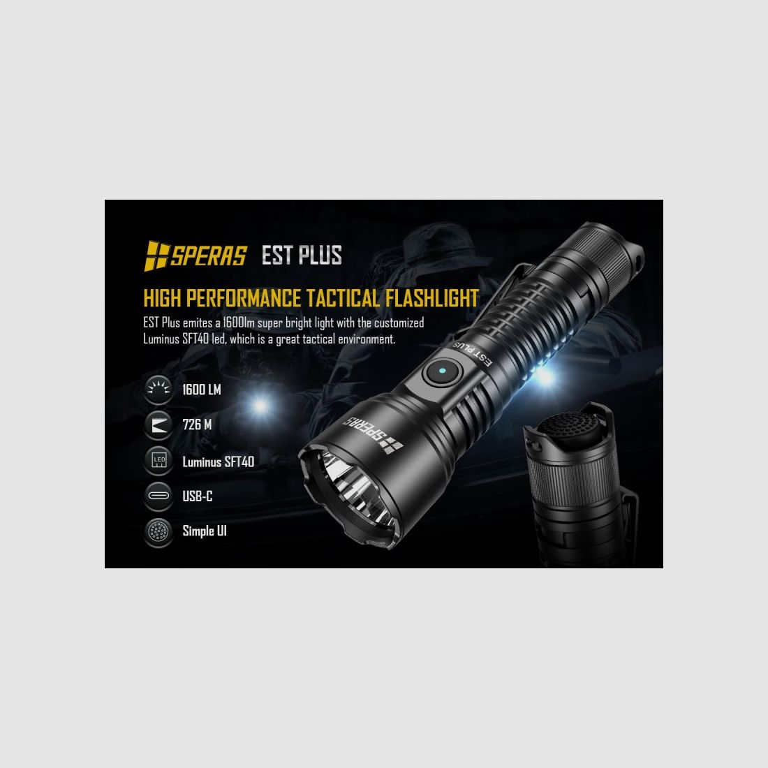 LED-TORCH 2100 LUMEN MIT EINEM LICHTSTRAHL BIS ZU 726M, Bild 7 von 8