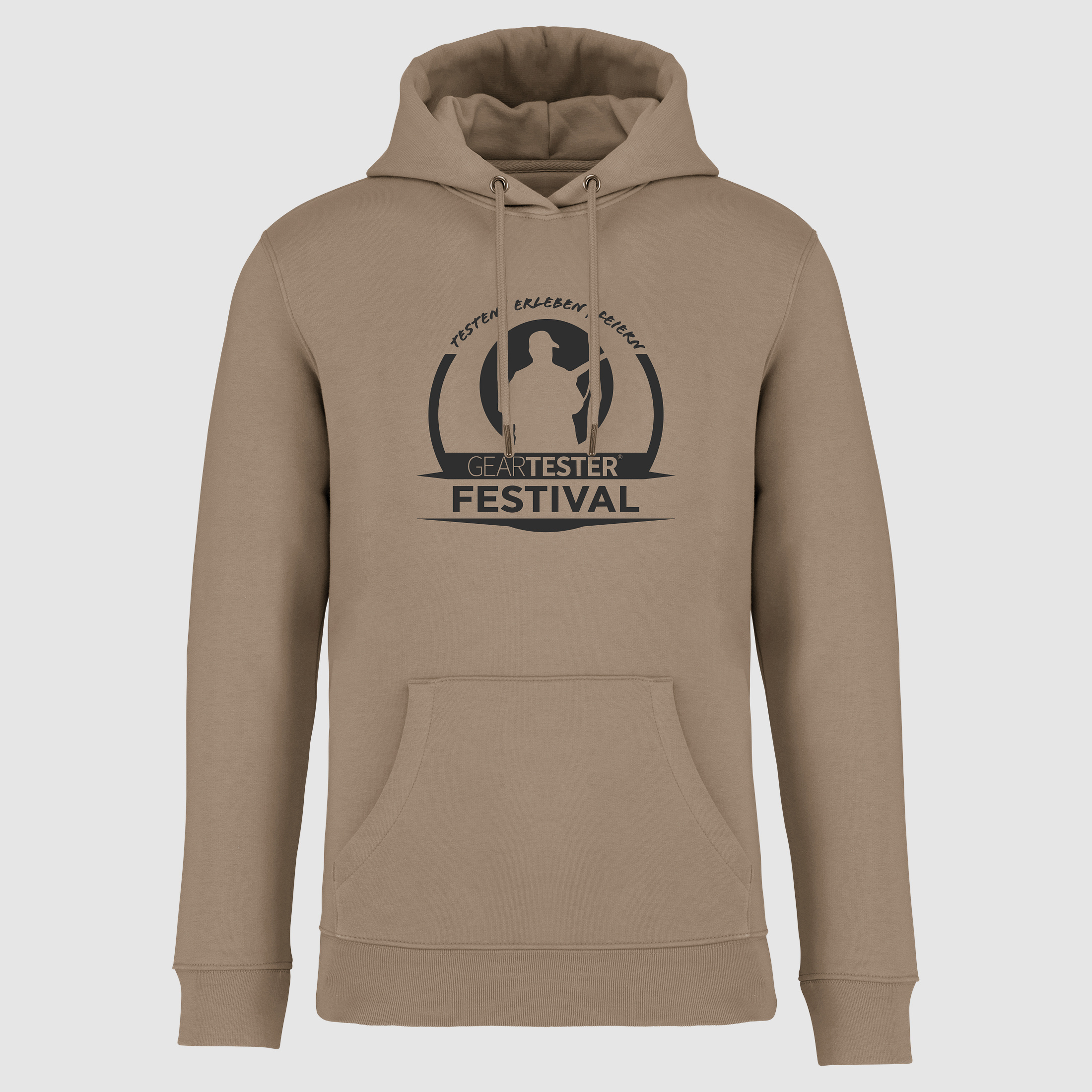Geartester Festival Bio Hoodie, großes Logo