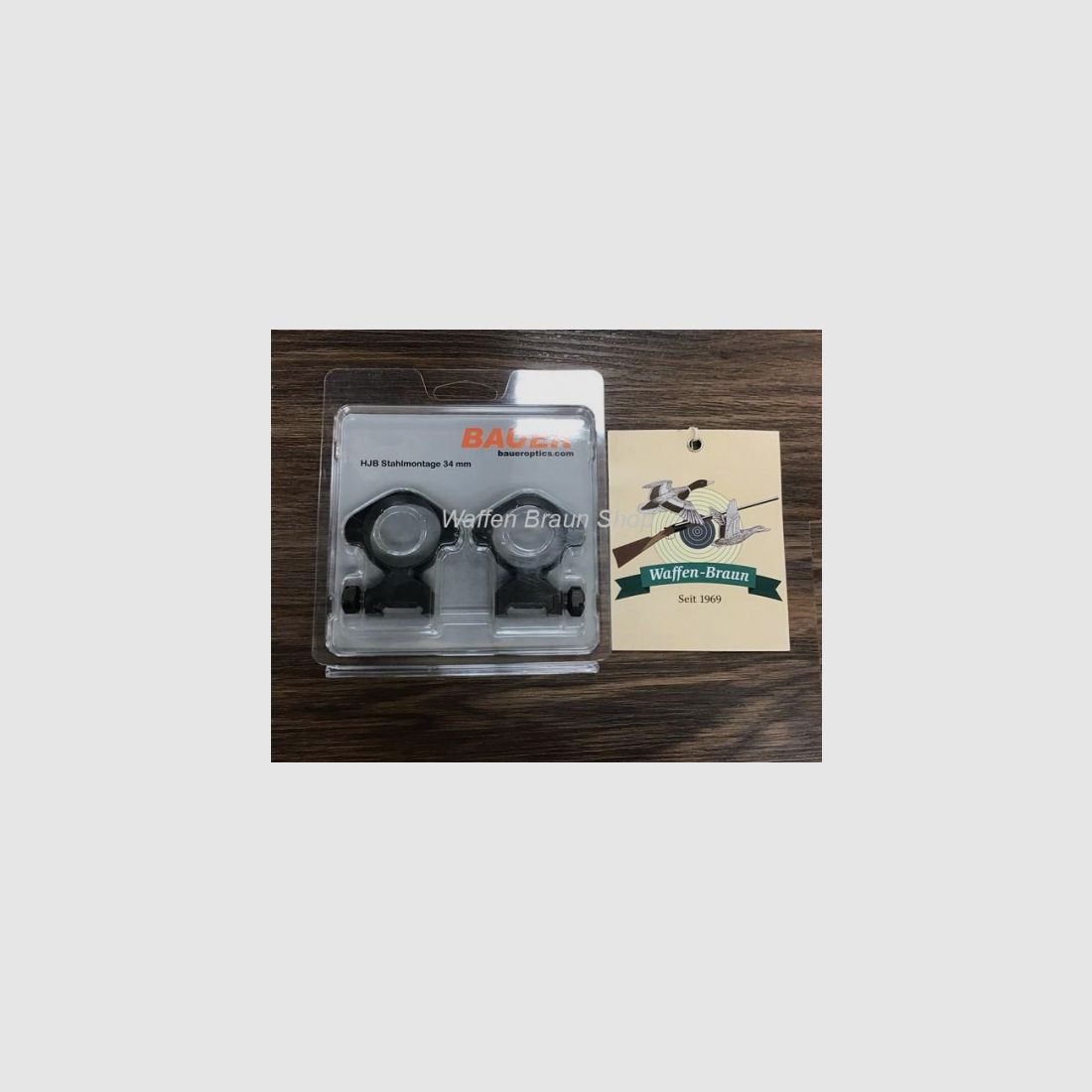 Bauer HJB Stahlmontage 34mm Bauhöhe STD. 16,5mm für Picatinny-/ Weaverschiene