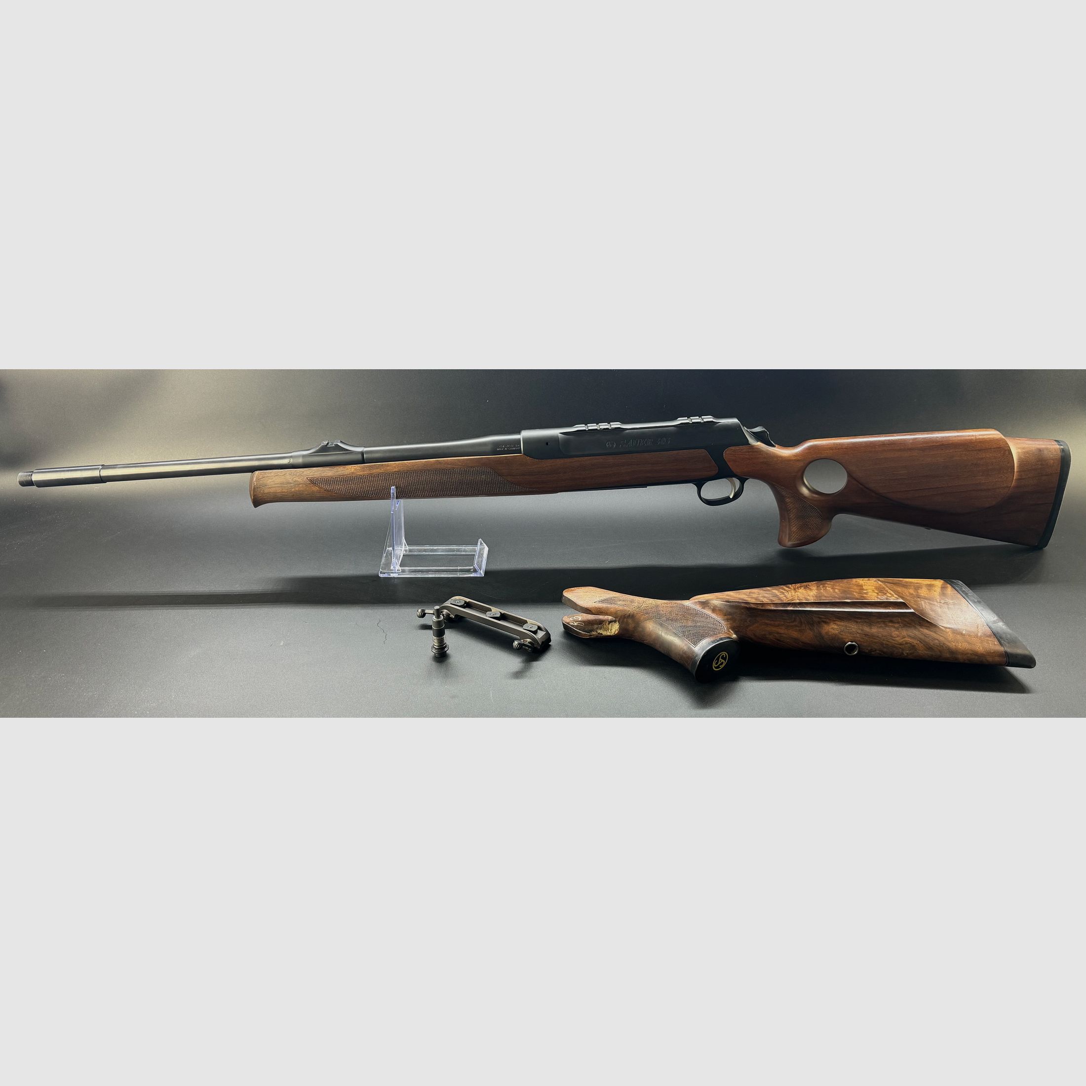 Sauer 303 - Halbautomat; Kal.: .30-06Spring + variable Gasabnahme + Sauer Montage für Zeiss Schiene