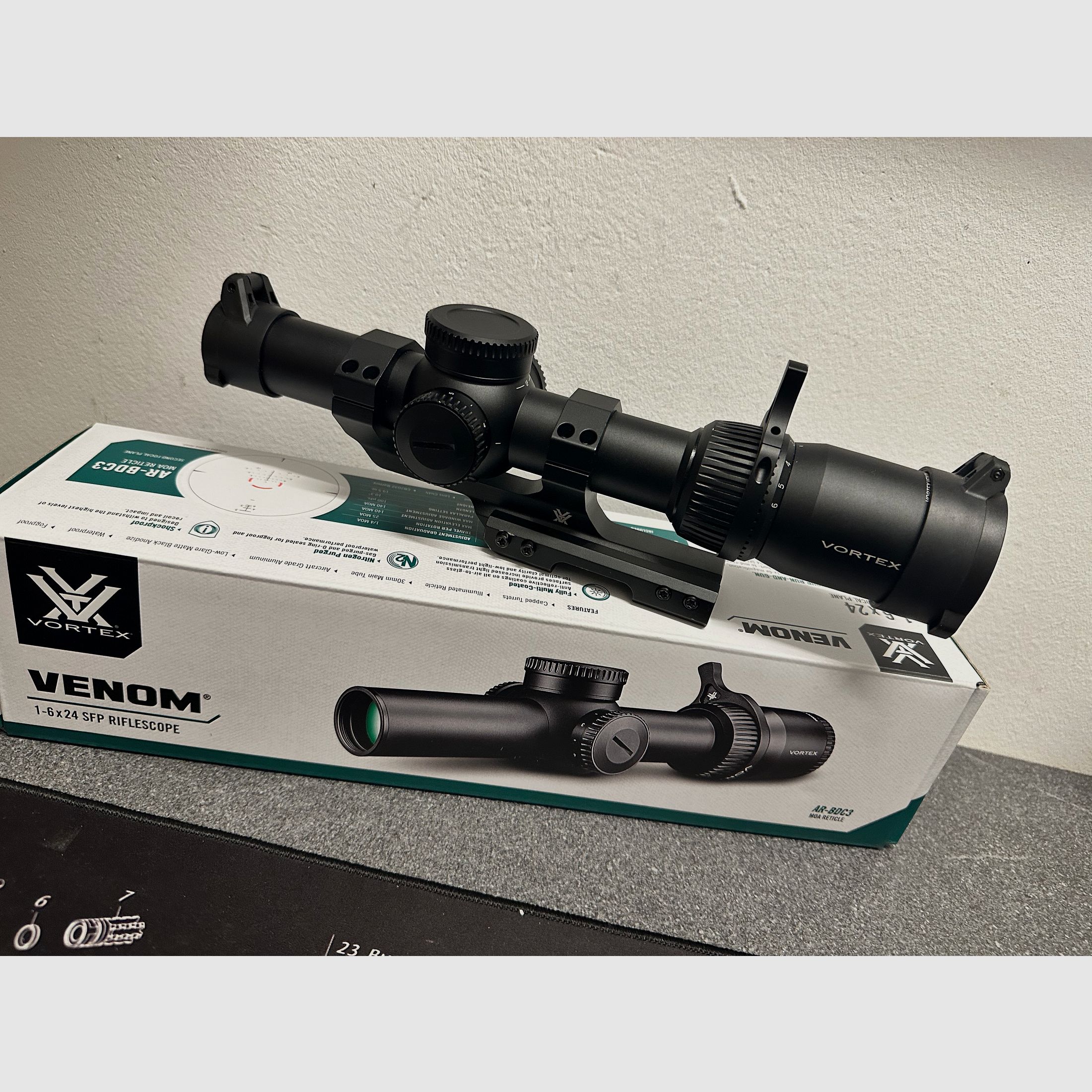 Vortex Venom 1-6x 24 SFP mit Vortex Montage