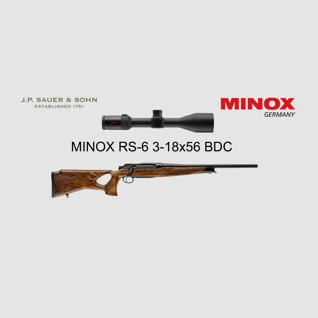 J.P. Sauer & Sohn Sauer 505 ICONIC Stock HQ5 Equipment Package Elegance | .308 Win. | MINOX RS-6 3-18x56 BDC