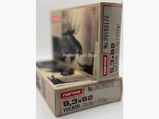 NORMA 9,3X62 VULKAN 15,0G 232GR 20 pièces