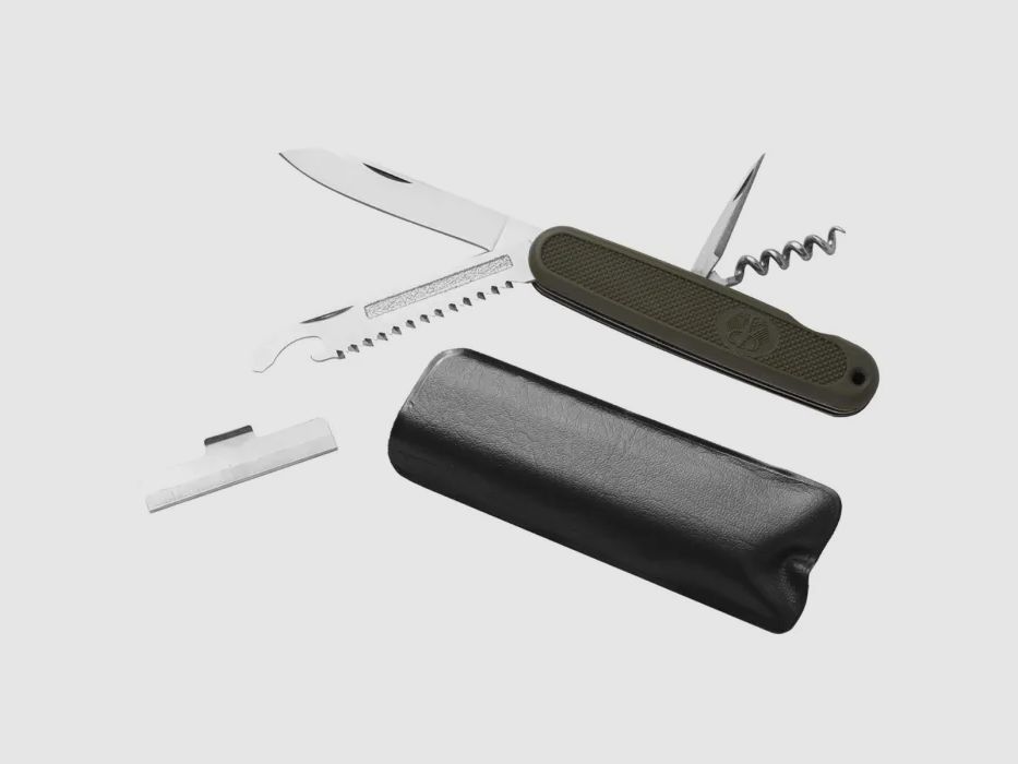 Bundeswehr Taschenmesser mit Hülle - Nachbau - Oliv