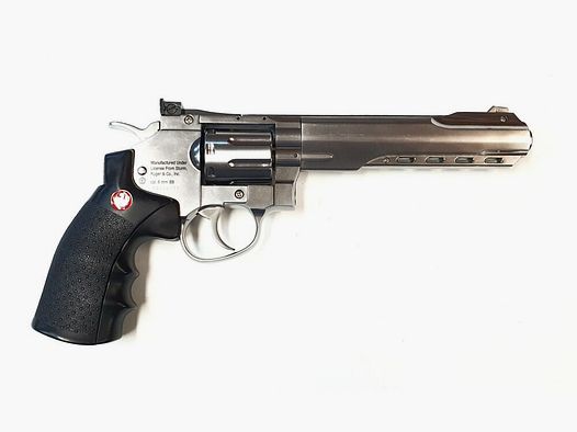 RUGER Airsoft CO₂ Ruger SuperHawk Chrome Finish, 6mm, Airsoft Revolver; F in the Pentagon - Defective
