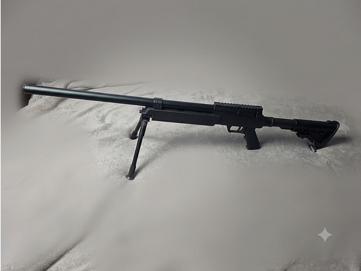 Rifle de francotirador / Sniper-Rifle Softair con bípode y munición BB