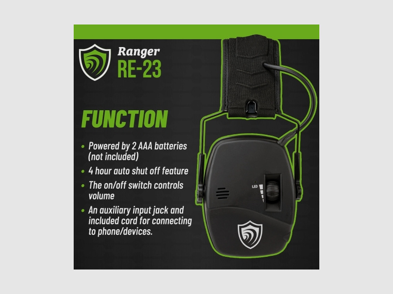 Protección auditiva activa Otis, negra