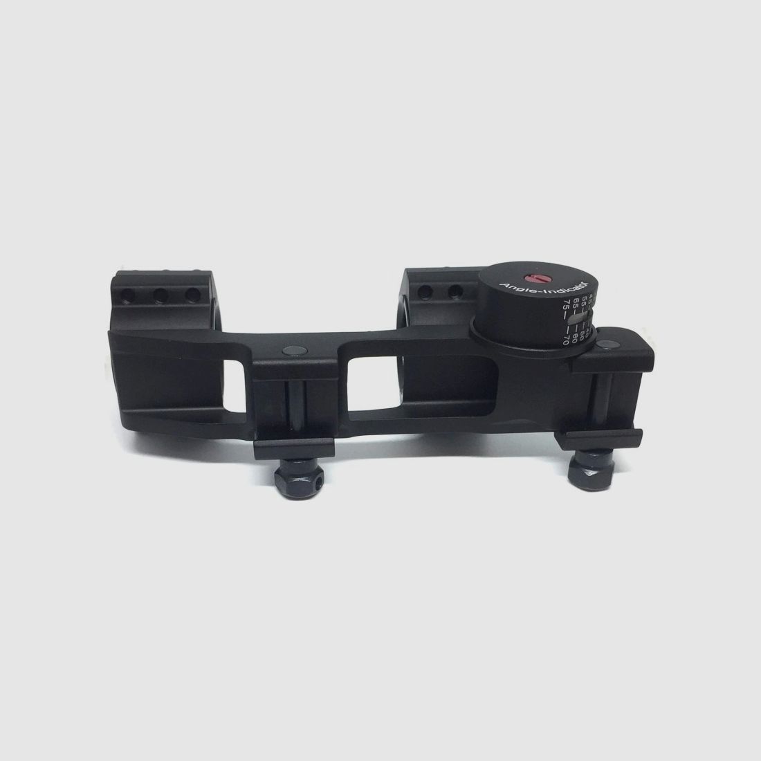 Block mount for 25.4 / 30 mm with integrated inclinometer and bubble level, Weaver-Picatinny rail