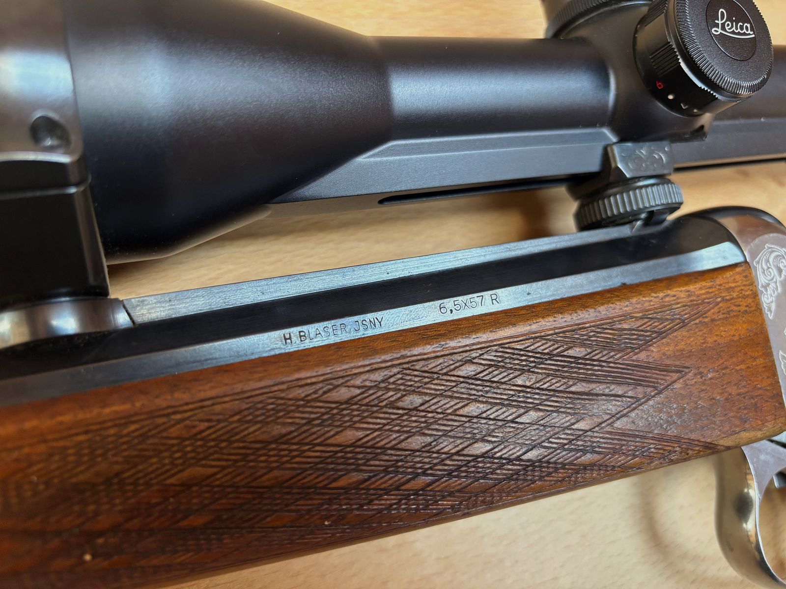 RARITÄT Blaser 820 Standard Blockbüchse – Kal. 6,5x57R – sehr guter Zustand mit Leica Visus 3.12x50l LW Leuchtabsehen
