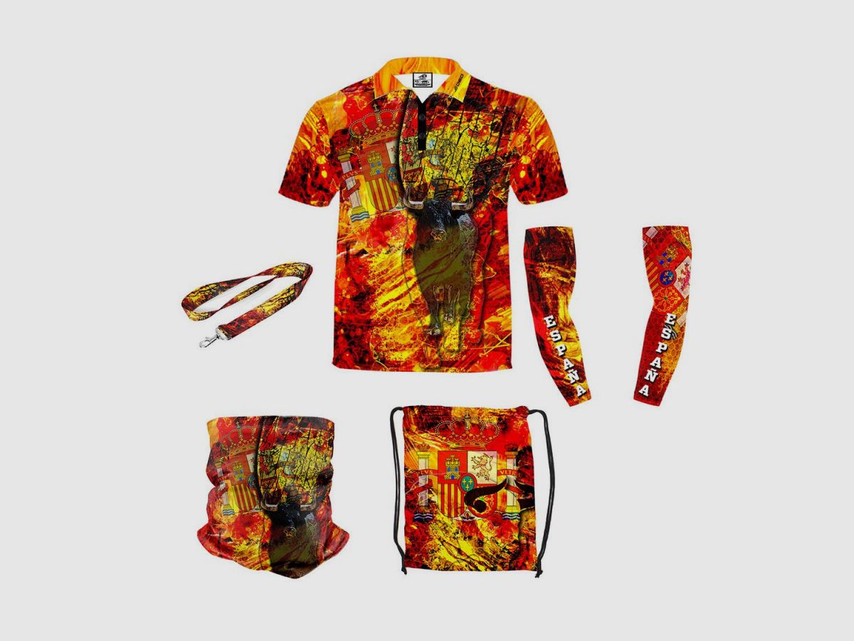 DED Sportswear Set Spain Theme, size: 8XL, Custom Name: With Custom Name, image 1 sur 3