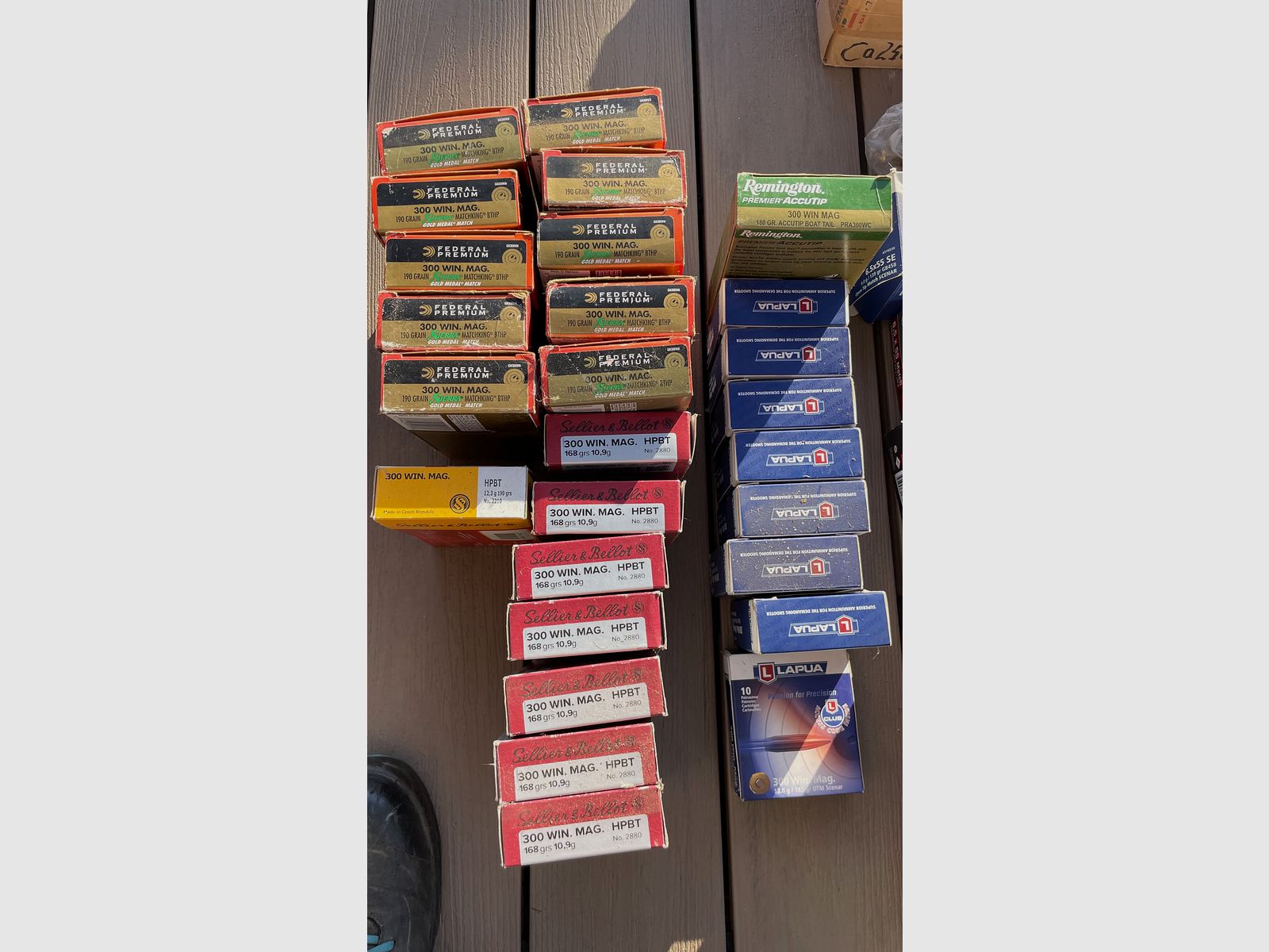 544 cases, .300 WinMag, which were only fired once all in the same rifle. They are pure in the original packaging: