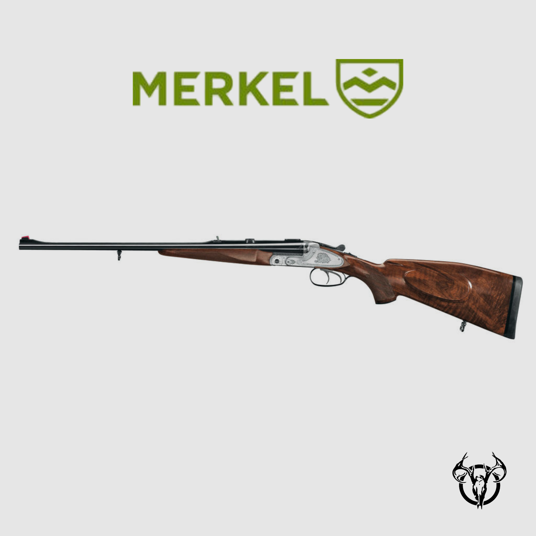 Dubbelgeweer Merkel 161-8x57IRS-Arabescos-55mm, afbeelding 1 van 2