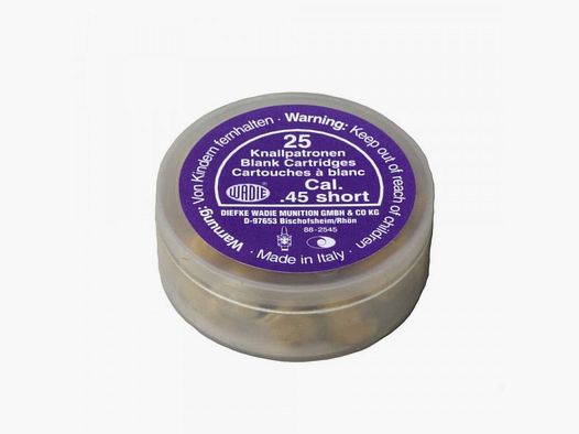 REVOLVERPATROON .45 KORT - 25 STUKS