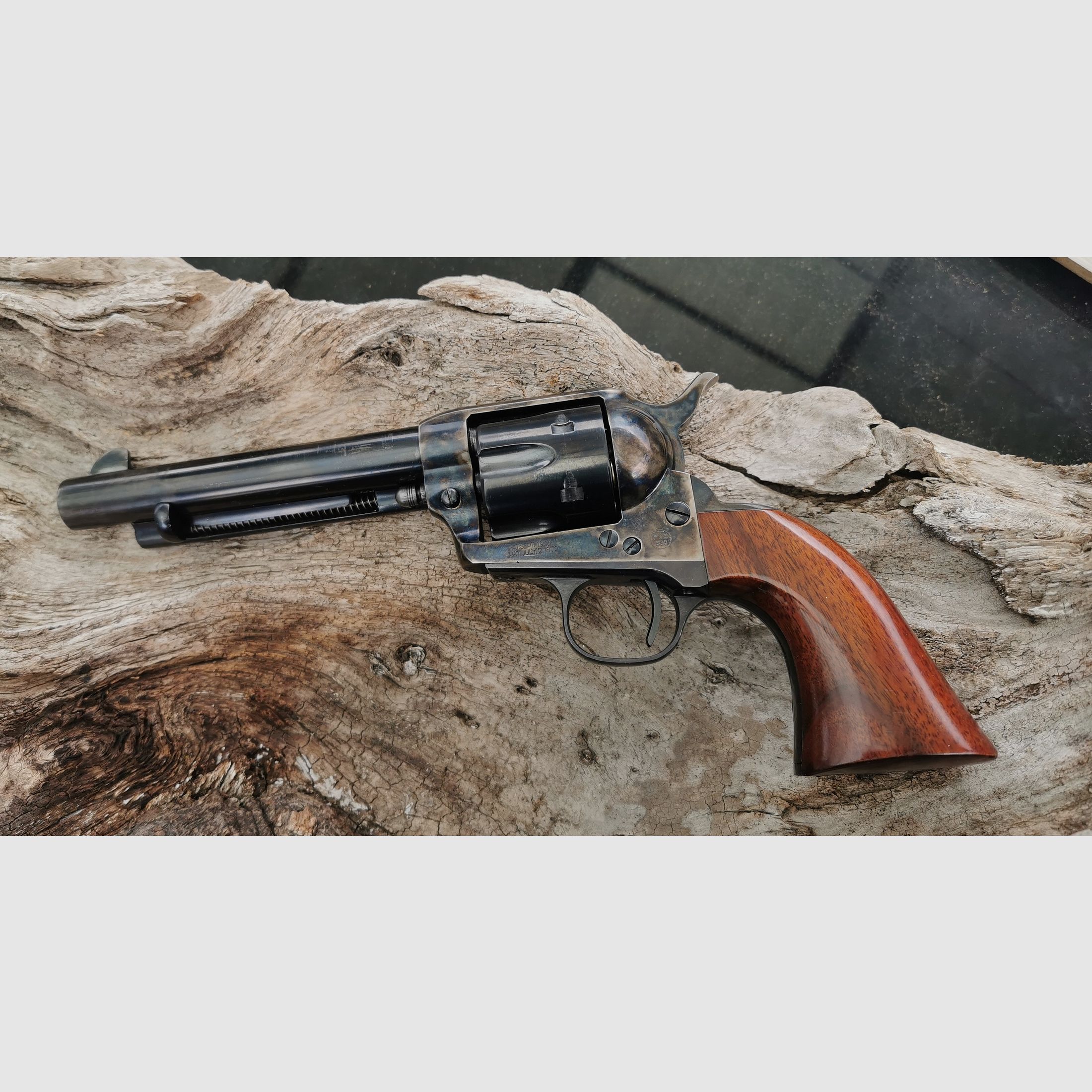 Colt SAA Mod 1873 Pat: 1871-1872 PTB 838 cal. 9 mm R. Knall/Platz Hege Uberti Single Action Army Stahl