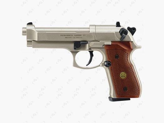 CO2-pistool BERETTA M92 FS NICKEL/HOUT Kaliber 4,5 mm