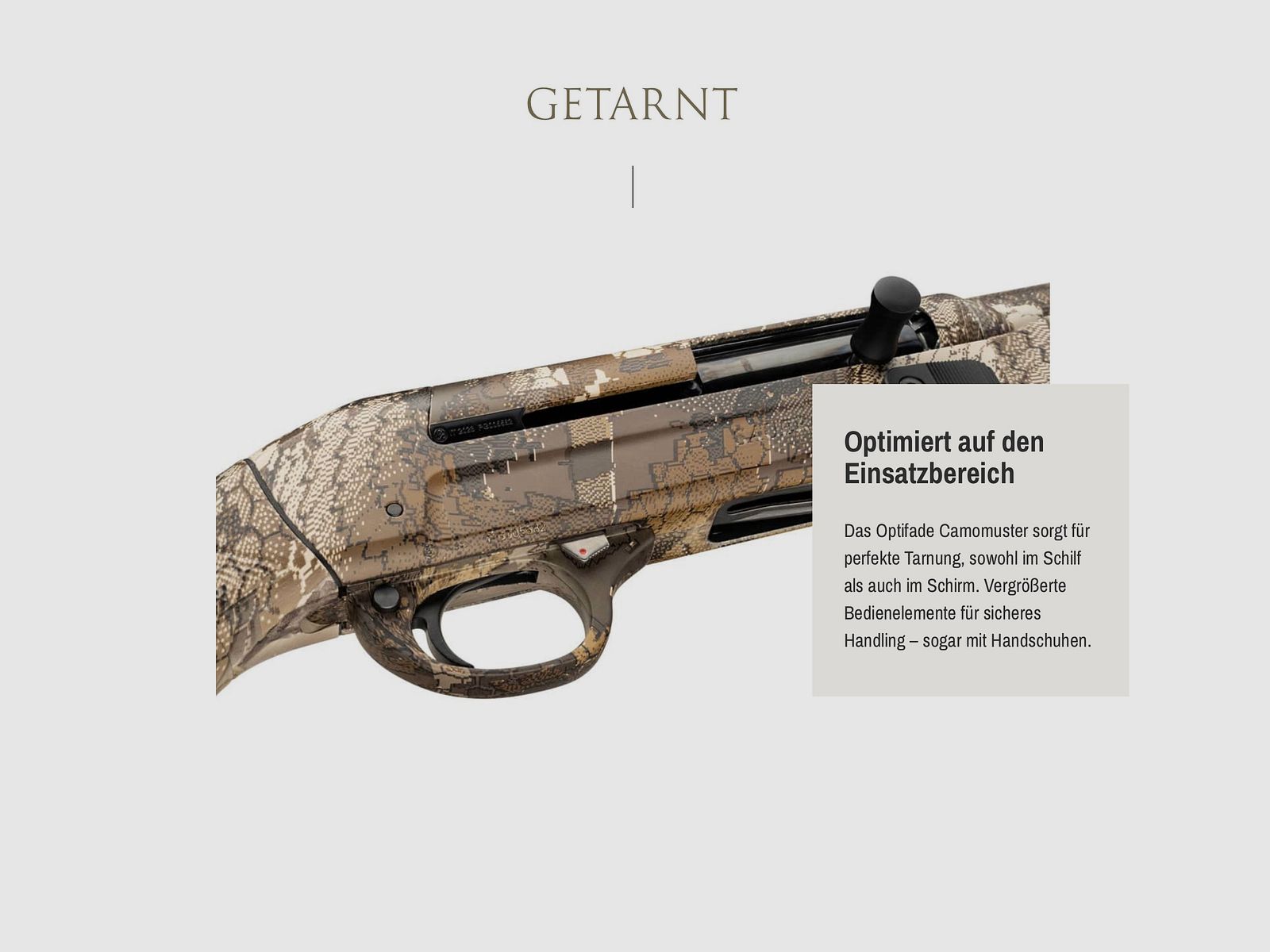 SAUER escopeta semiautomática SL5 XT OPTIFADE 12/76 culata de plástico, chokes intercambiables, perdigones de acero. LL 70 cm