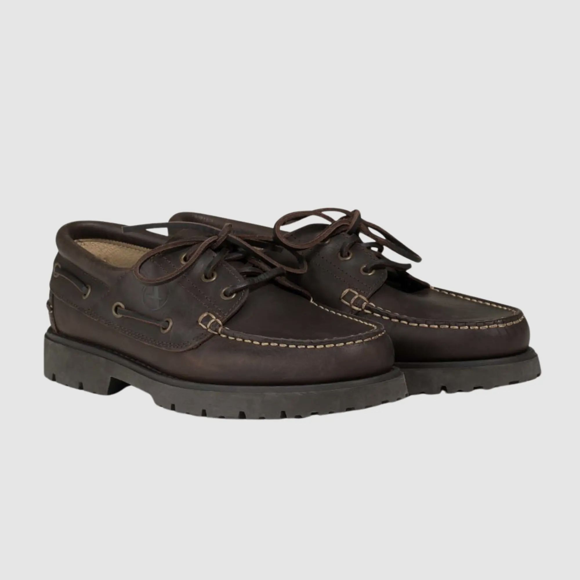 Aigle Leather Moccasins Tarmac (Dark Brown)