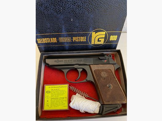 Röhm RG 800 8 mm K.  Knall Schreckschuss-Gaspistole OVP PTB 414 Bj 1993 