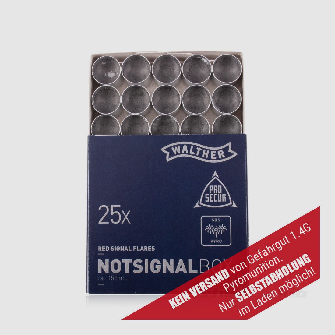Walther Walther Caja de señal de emergencia - 25 estrellas de señal - Calibre 15mm