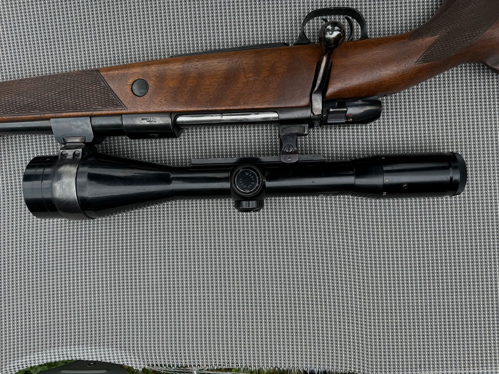 Mauser Modell 2000  .375 H&H Magnum mit Zeiss Diavari 2,5–10x50 & Suhler Einhakmontage